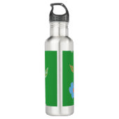 Leuke meisjes retro bloem waterfles  (Achterkant)