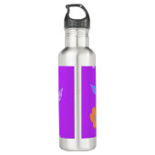 Leuke meisjes retro bloem waterfles  (Achterkant)