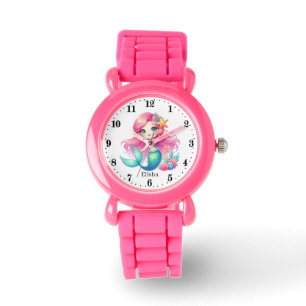 Leuke meisjes zeemeermin liefhebbers toevoegen naa horloge