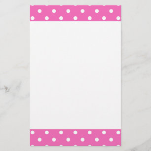 Leuke, meisjesachtige roze stippen briefpapier