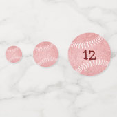 Leuke meisjessport verjaardag roze softbal honkbal confetti (Achterkanten)
