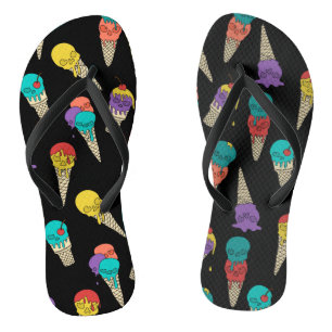Leuke Melty Summer Gothic Skull Ice Cream juweel z Teenslippers