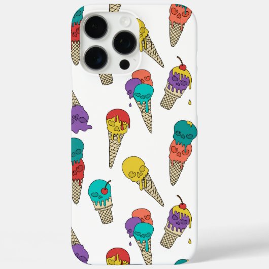 Leuke Melty Zomer Gothic Schedel IJs Juweel wit Case-Mate iPhone Case (Achterkant)