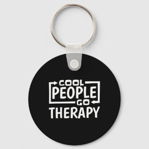 Leuke mensen gaan therapie sleutelhanger