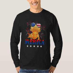 Leuke Merica Bearded Dragon & USA vlag Zonnebril 4 T-shirt