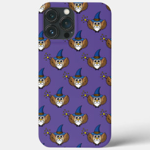 Leuke Merlin de Wizard Uil Cartoon iPhone 13 Pro Max Hoesje