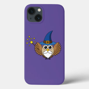 Leuke Merlin de Wizard Uil Cartoon iPhone 13 Hoesje
