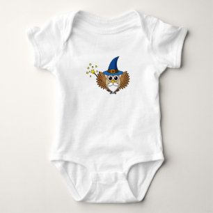Leuke Merlin de Wizard Uil Cartoon Romper