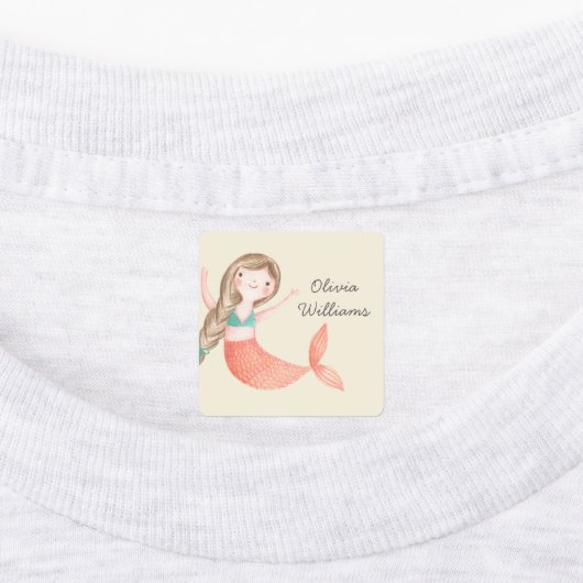 Leuke Mermaids Day Care School Naam Kleding Labels (Aangebracht)