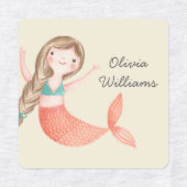 Leuke Mermaids Day Care School Naam Kleding Labels (Design 1)