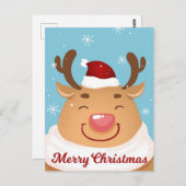 Leuke Merry Christmas Rendier Kaart (Voorkant / Achterkant)