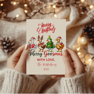 Leuke Merry Goosmas Kerstmis Feestdagenkaart