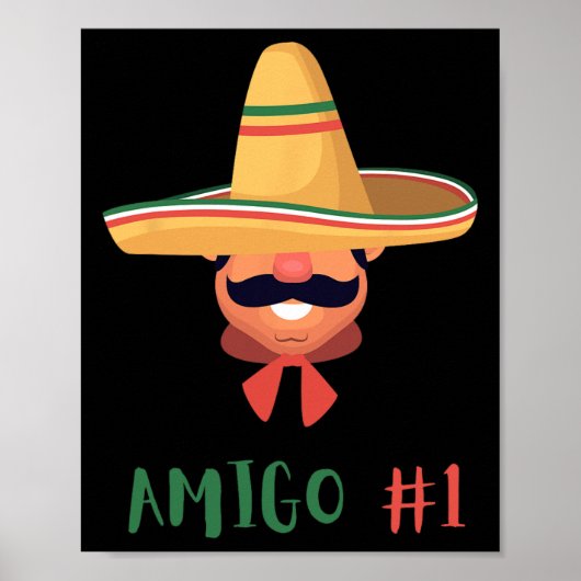 Leuke Mexicaanse Amigo #1 Groep Matching DIY Hallo Poster (Voorkant)