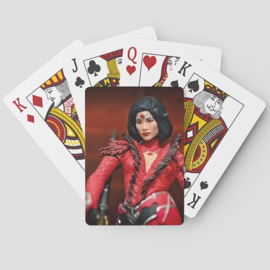 Leuke middeleeuwse Soceress Speelgoed fotografie Pokerkaarten (Achterkant)
