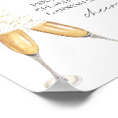 Leuke minimalistische champagne mimosa bar teken poster (Hoek)