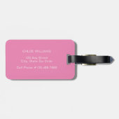 Leuke minimalistische moderne retro strepen monogr bagagelabel (Achterkant horizontaal)