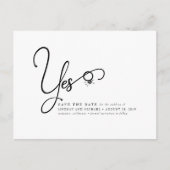 Leuke minimalistische moderne save the date briefkaart (Voorkant)