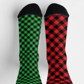 Leuke Mismatch Vreemde Kerstmis Plaid Sokken (Top)