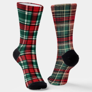 Leuke Mismatch Vreemde Kerstmis Plaid Sokken
