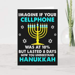 Leuke mobiele telefoon 8 dagen Joods Hanukkah begr Kaart