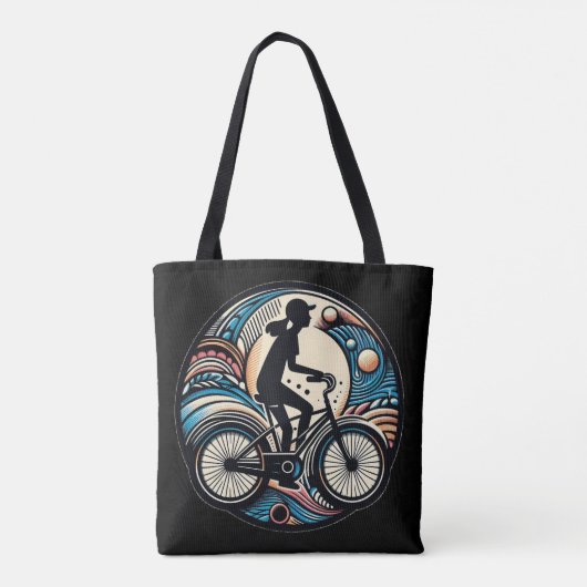 Leuke Modern Abstract Design Bike Logo Draagtas (Achterkant)