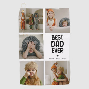 Leuke moderne 'BESTE PAPA Ooit' 5 foto Golfhanddoek