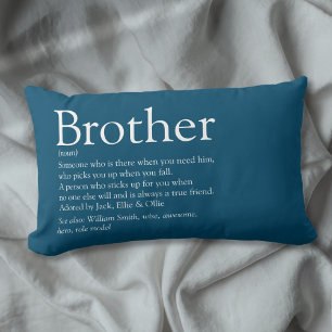 Leuke Moderne Blauwe Coole Beste Ooit Broer Defini Kussen