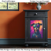 Leuke moderne Cyberpunk Steampunk Dog Z4 Decoupage Tissuepapier