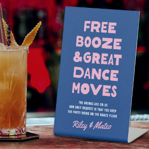 Leuke moderne gratis drank Grote dans beweegt brui Reclamebord Met Voetstuk