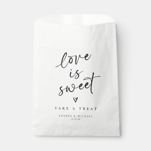 Leuke moderne liefde is zoete handgeschreven hart  bedankzakje (Voorkant)