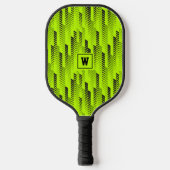 Leuke Moderne Neon Groene Abstracte Geometrische s Pickleball Paddle (Voorkant)