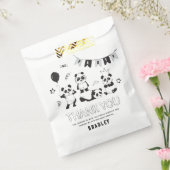 Leuke moderne panda dank u kinderen verjaardag bedankzakje (Gezegeld)