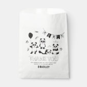 Leuke moderne panda dank u kinderen verjaardag bedankzakje (Voorkant)