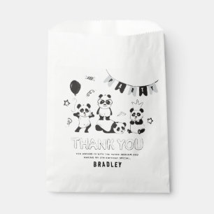 Leuke moderne panda dank u kinderen verjaardag bedankzakje