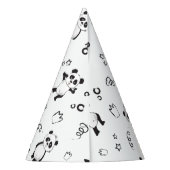 Leuke Moderne Panda Kids Verjaardag Feesthoedjes (Achterkant)