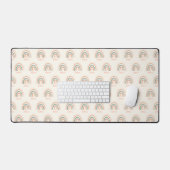 Leuke Moderne Pastel Boho Regenboog Naam Bureaumat (Keyboard & Muis)