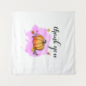 leuke moderne pompoenliefhebbers , woordkunst wandkleed (Voorkant (horizontaal))