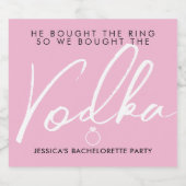 Leuke & Moderne Roze Bachelorette Party Likeurfles Etiket (Enkel label)