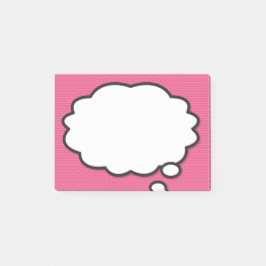Leuke moderne stripboek denk bubbel roze post-it® notes