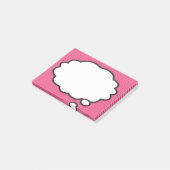 Leuke moderne stripboek denk bubbel roze post-it® notes (Schuin)