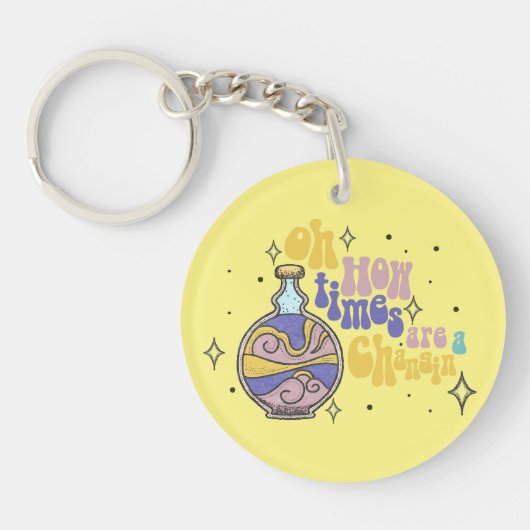 Leuke moderne tijd Veranderen Sleutelhanger (Voorkant)