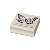 Leuke Moderne Vlinder Achternaam Retouradres Rubberstempel (Stempel)