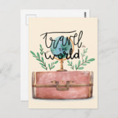 leuke moderne waterverf van de zomertijd briefkaart (Voorkant / Achterkant)