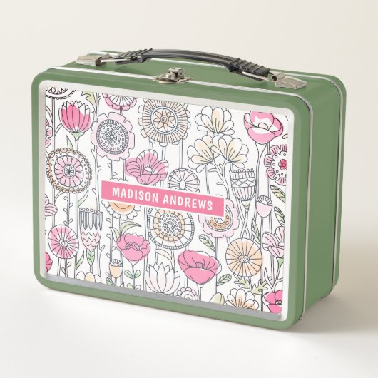 Leuke Moderne Whimsical Waterverf Bloemen Aangepas (Voorkant)