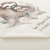 Leuke Moeder Baby Luiaard Naam GeboorteDatum Sherpa Deken (3/4)