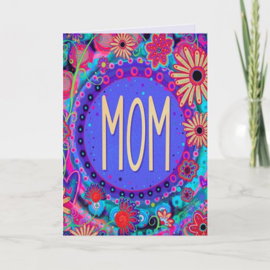 Leuke Moeder Bloemen Moederdag Inspirativiteit Kaart (Voorkant)