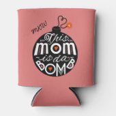 Leuke Moeder da Bomb Custom Monogram Moederdag Blikjeskoeler (Voorkant)