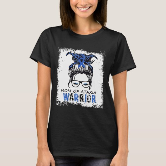 Leuke moeder van ataxie krijger t-shirt (Voorkant)