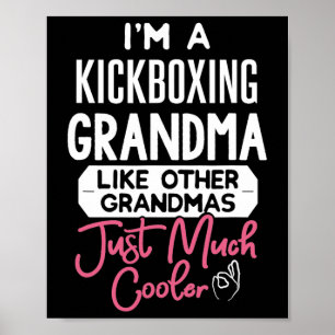 Leuke Moederdag ontwerp kickboksen oma Poster