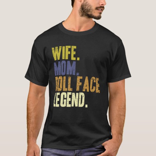 Leuke Moederdag Vrouw Mam Doll Face T-shirt (Voorkant)